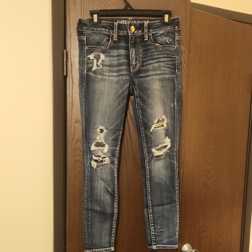 American Eagle Outfitters Blue Skinny Vintage-Inspired Jeans